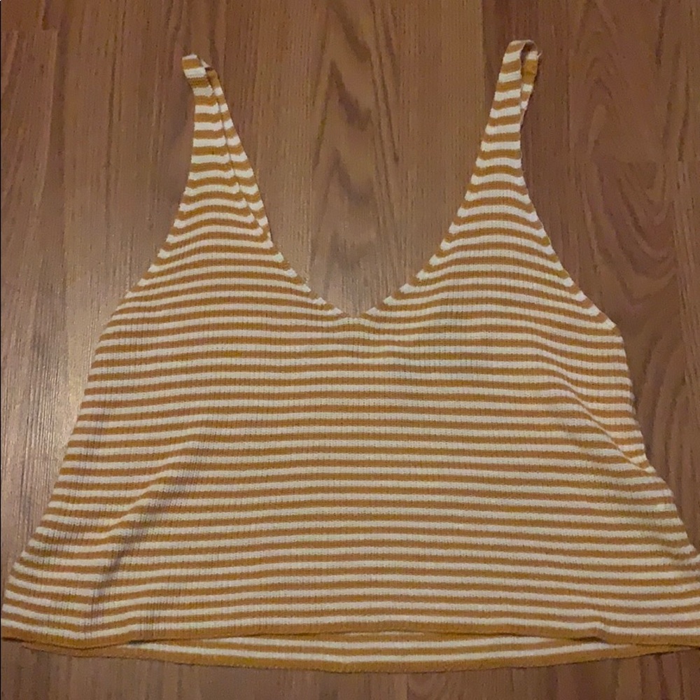 Yellow and white striped shirt